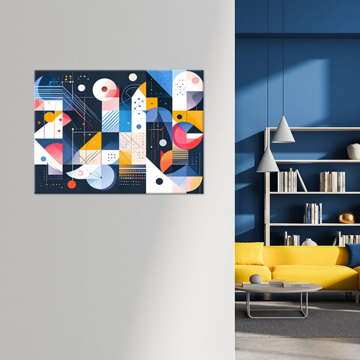 LEINWANDBILD Farbenfrohe Abstraktion 90x60cm - Multicolor, Textil (90/60cm) - Feeby