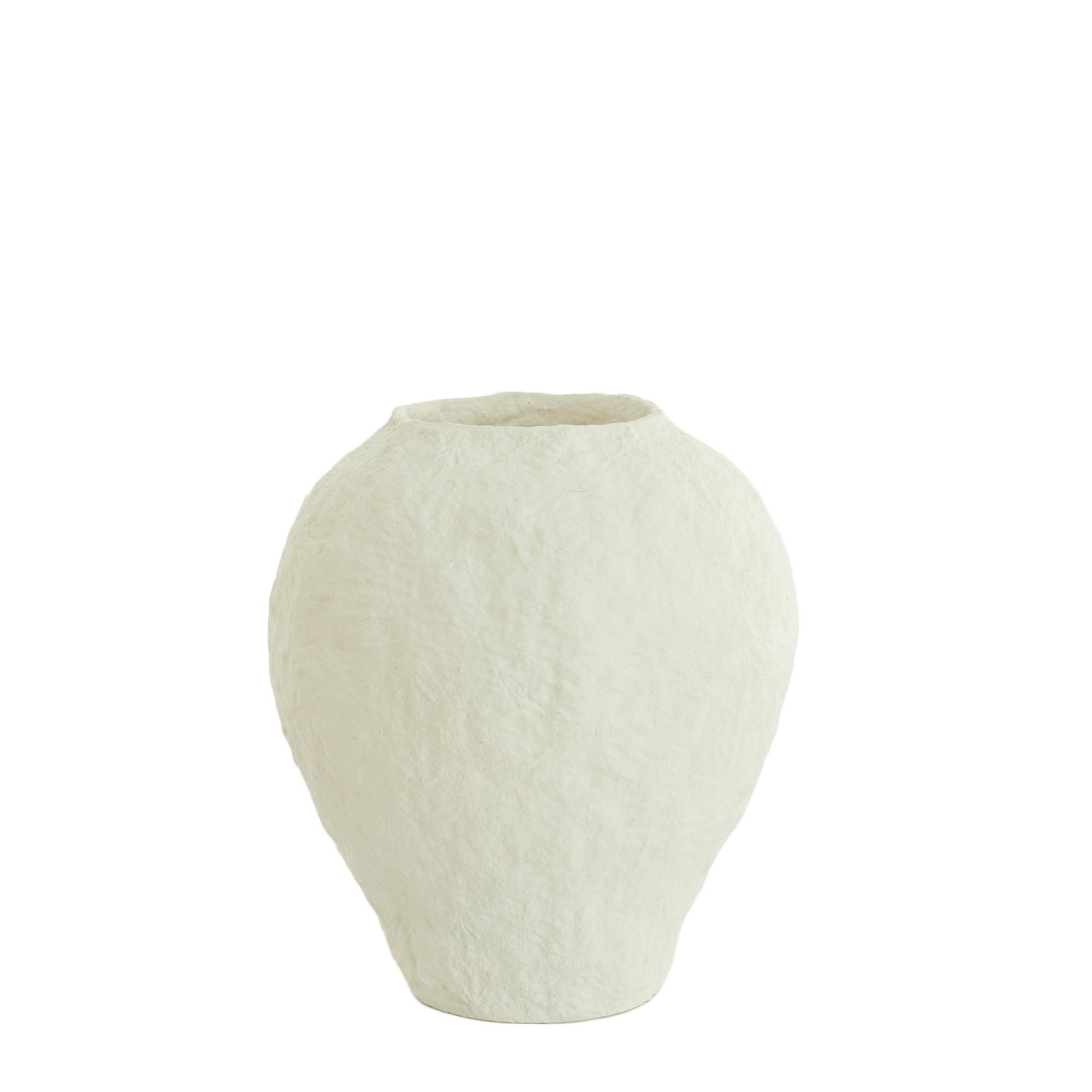 VASE Pantoja Weiß 45/45/50 cm - Weiß, Kunststoff (50cm) - Light & Living