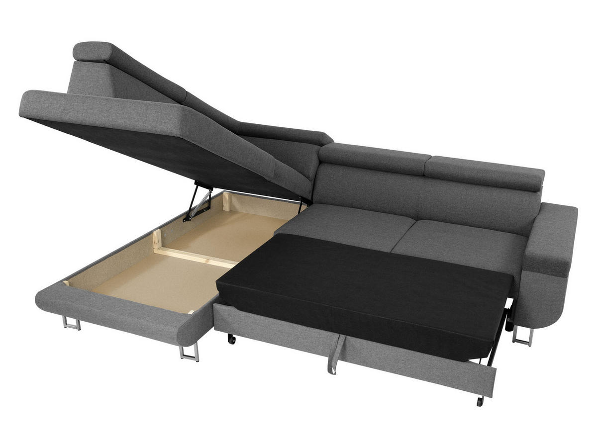 ECKSOFA Fonti Cord, Seite: Rechts - Rosa, Holz/Textil (253/188cm) - MIRJAN24