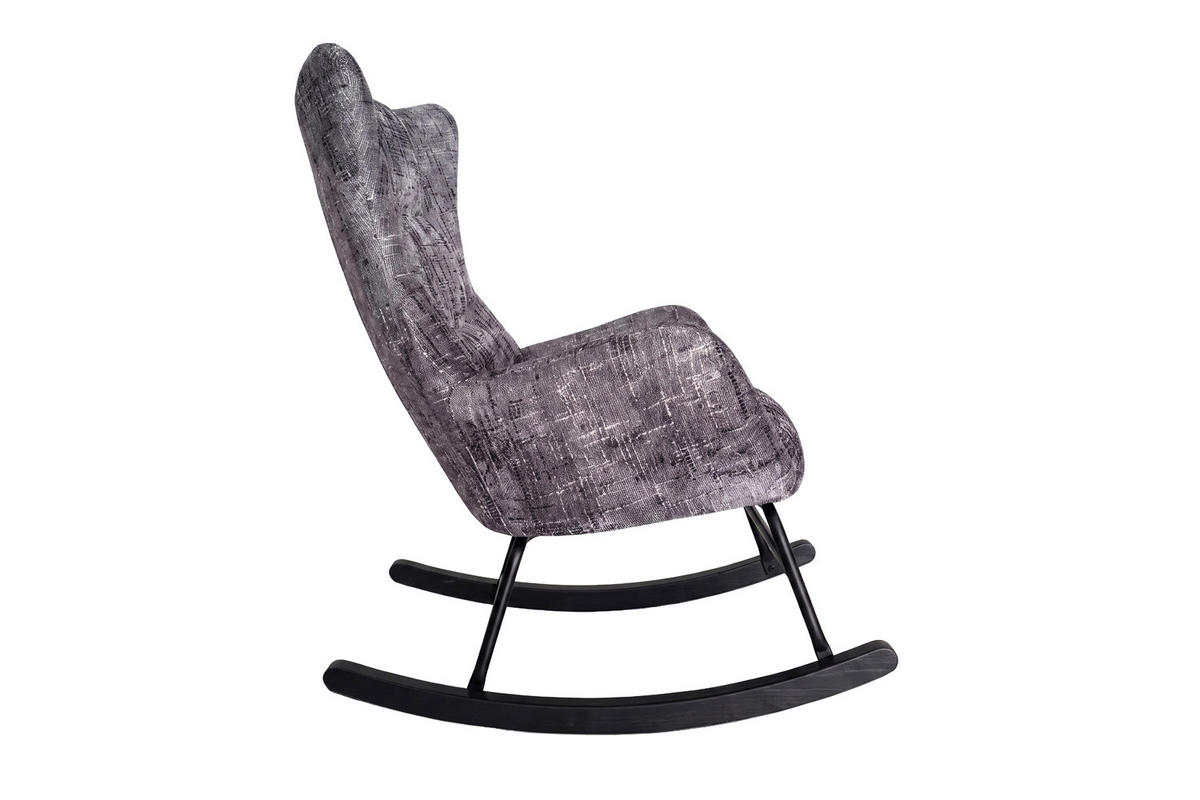 SCHAUKELSTUHL Matera, Webstoff, Grau - Grau, Textil (75/103/94cm) - dasmöbelwerk
