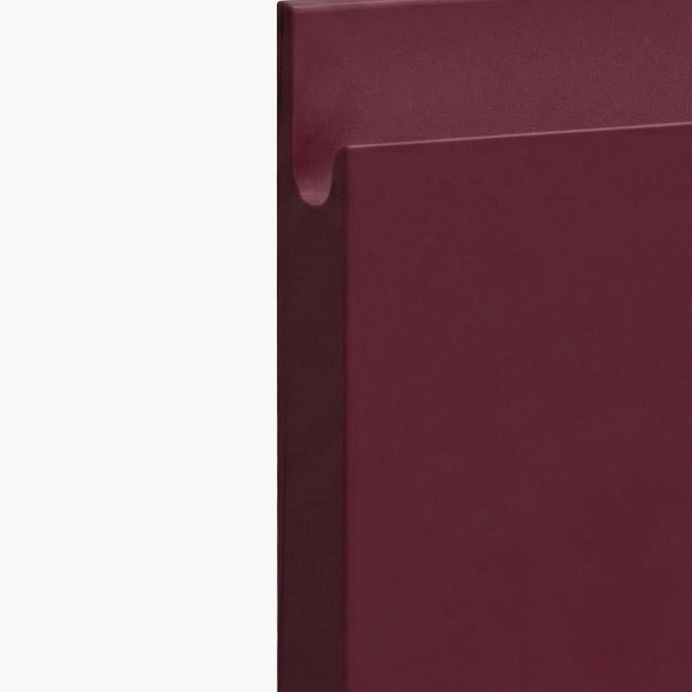 HÄNGESCHRANK Florence W2/50 Weiß / RAL 3004 purpurrot matt 50 / 32,5 / 72cm - Türanschlag rechts - Rot/Weiß, Holz/Holzwerkstoff (50/72/32.5cm) - Feldmann-Wohnen