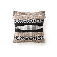 KISSENBEZUG Deja Schwarz/Weiß 45x45 cm - Schwarz, Textil (45/45cm) - benuta Pop