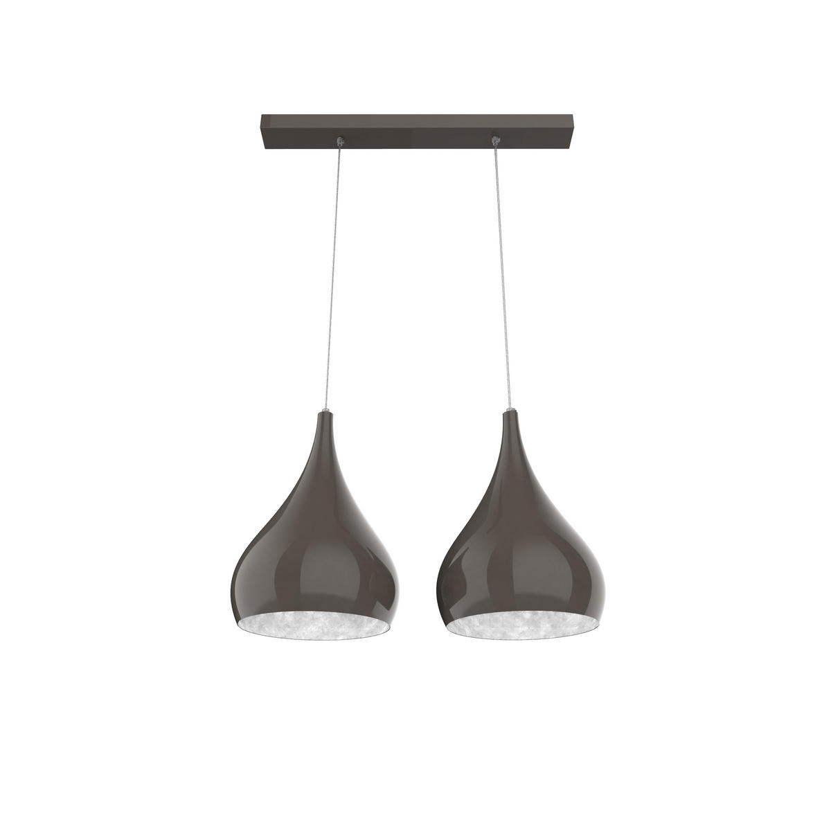 HÄNGELEUCHTE - Graubraun, Metall (55/25/55cm) - Lumicom