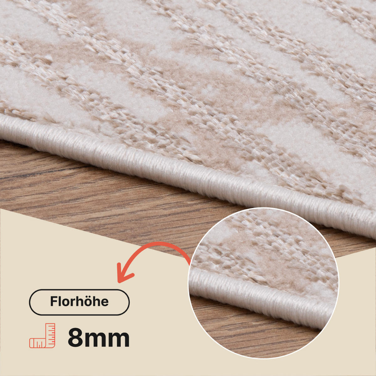 TEPPICH CRYSTAL Hellcreme 300/400 cm - Goldfarben, Textil (300/400cm) - Tapiso