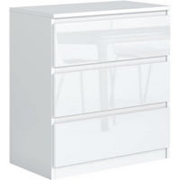 KOMMODE 70 Weiß & Hochglanz 70x39x78,5 cm - Weiß Hochglanz, Holzwerkstoff (70/78.5/39cm) - Mobelsta