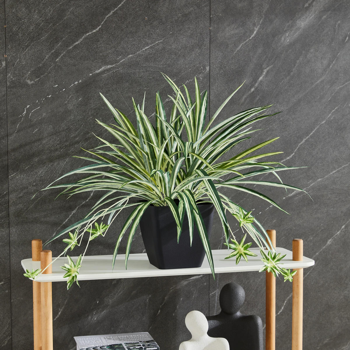 KUNSTPFLANZE Künstliche Grünlilie – Liora 50 cm - Grün, Kunststoff (50cm) - aplanta