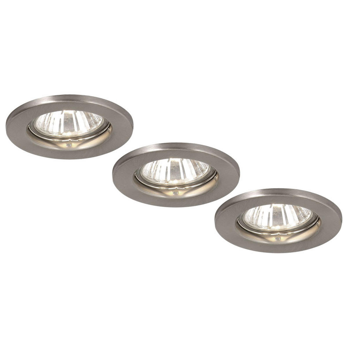 DECKENLEUCHTE Metall Chrom Silber 3er Set - Silberfarben, Metall (8/8/13cm) - Globo Lighting