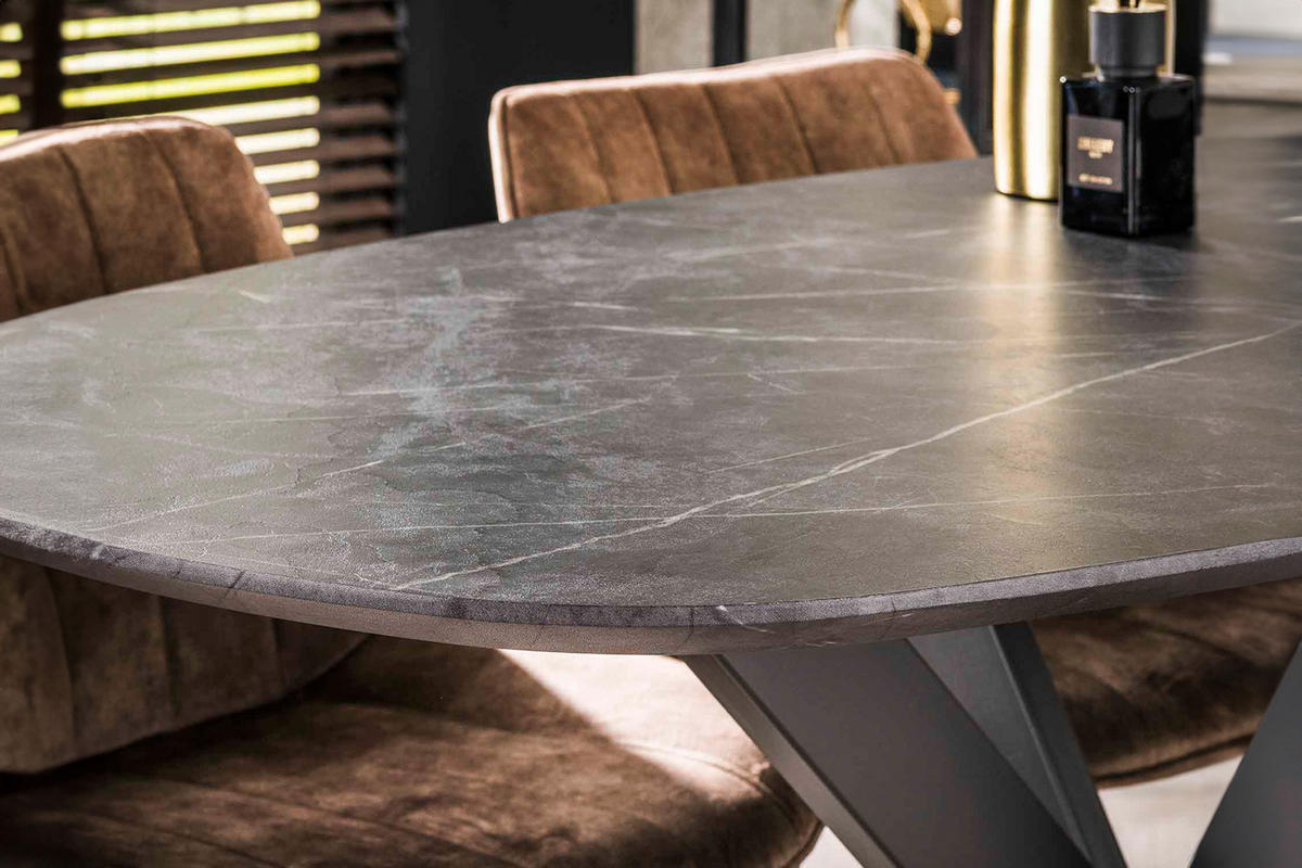 BARTISCH SESTA Schwarz Holz - Schwarz, Holz/Metall (80/93/140cm) - KAWOLA