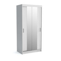 SCHWEBETÜRENSCHRANK NICOLA 100/215/60 cm 2-türig Weiß - Weiß, Holzwerkstoff (100/215/60cm) - MASSENO