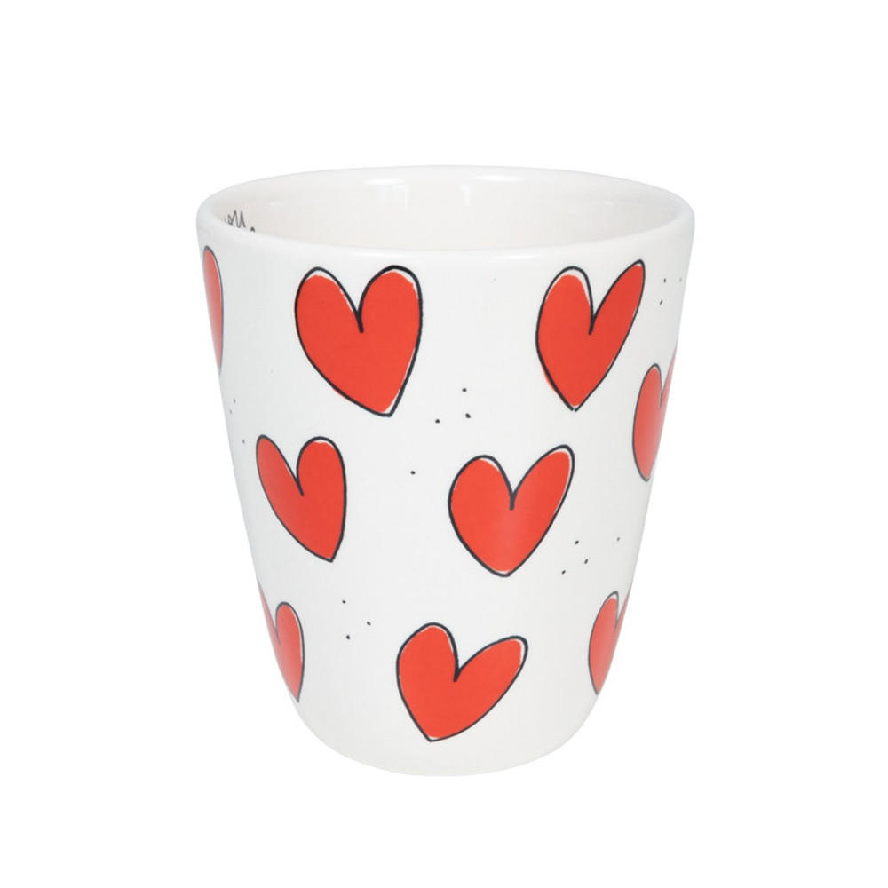 BECHER Rote Herzen in Bunt - 350 ml - Multicolor, Keramik (0.35L) - Blond Amsterdam