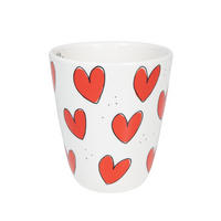 BECHER Rote Herzen in Bunt - 350 ml - Multicolor, Keramik (0.35L) - Blond Amsterdam