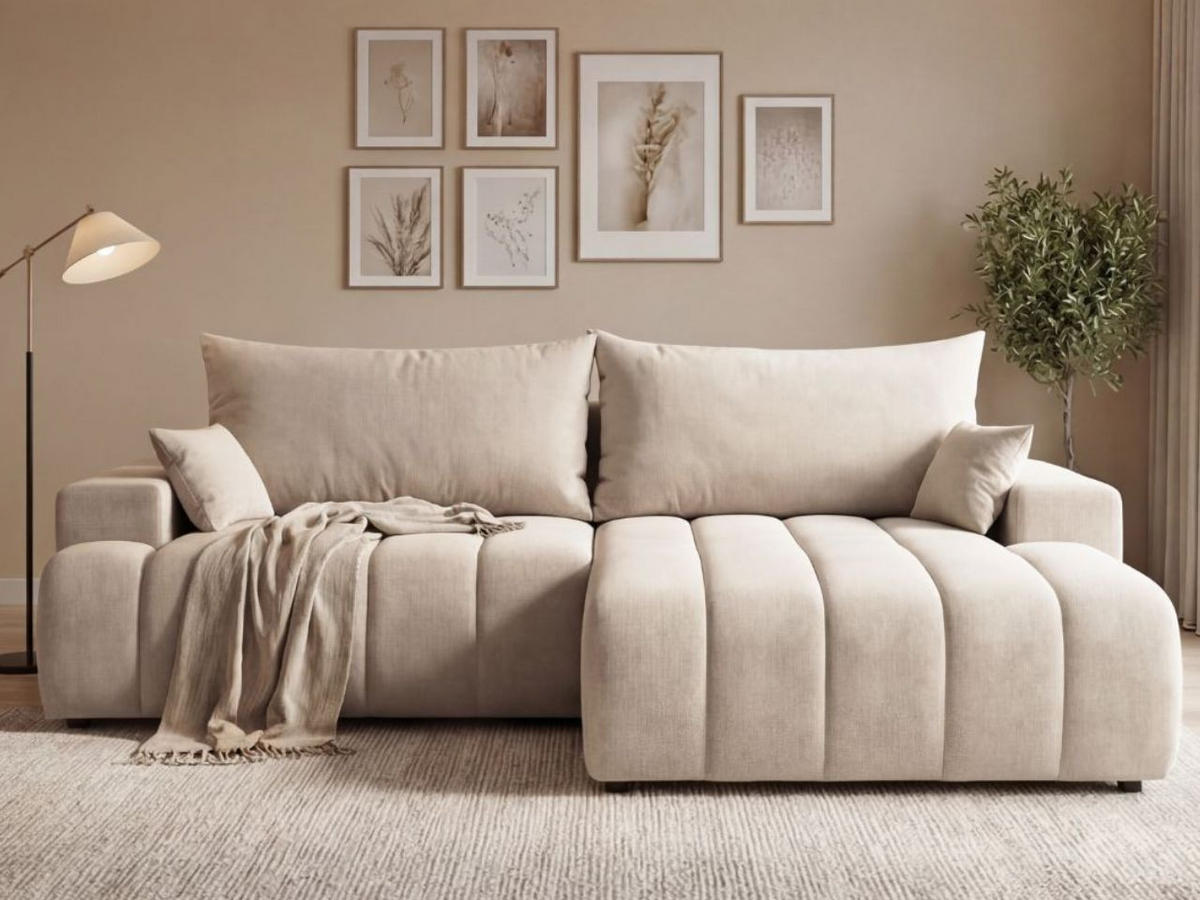 ECKSOFA Caleo Beige Rechts - Beige, Holz/Textil (270/170cm) - Graingold