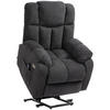 FERNSEHSESSEL mit Aufstehhilfe Elektrisch Relaxsessel mit Liegefunktion Schwarz - Schwarz, Kunststoff (95/107/92cm) - HOMCOM