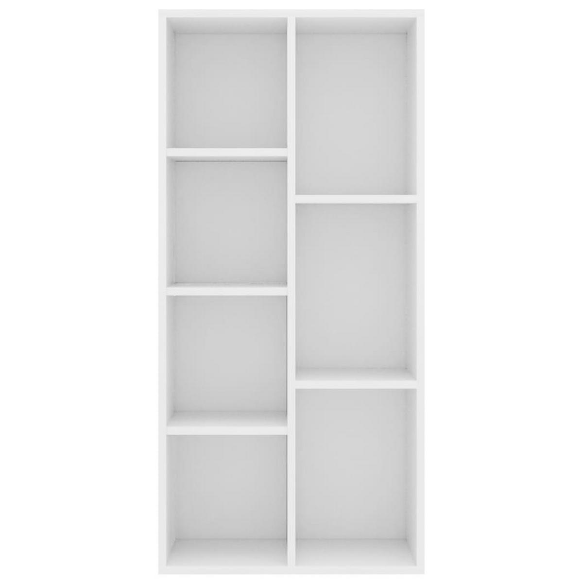 BÜCHERREGAL mit 7 Fächern 50/25/106 cm aus Holzwerkstoff Weiß - Weiß, Holz (50/106/25cm) - vidaXL