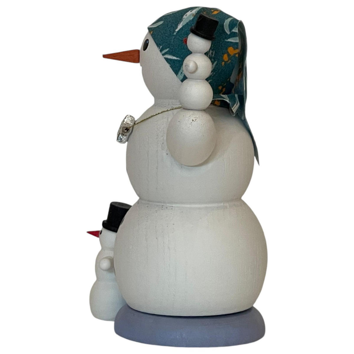 RAUCHFIGUR Schneemann Schneefrau mit 2 Kindern 13 cm - Multicolor, Holz (6/13/10cm)