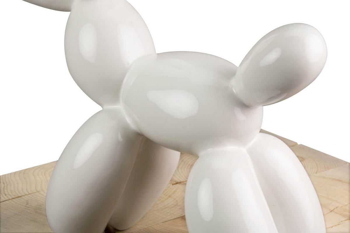 SKULPTUR Weiß 28/26 cm - Weiß, Stein (0.95/26/10cm) - KUNSTLOFT
