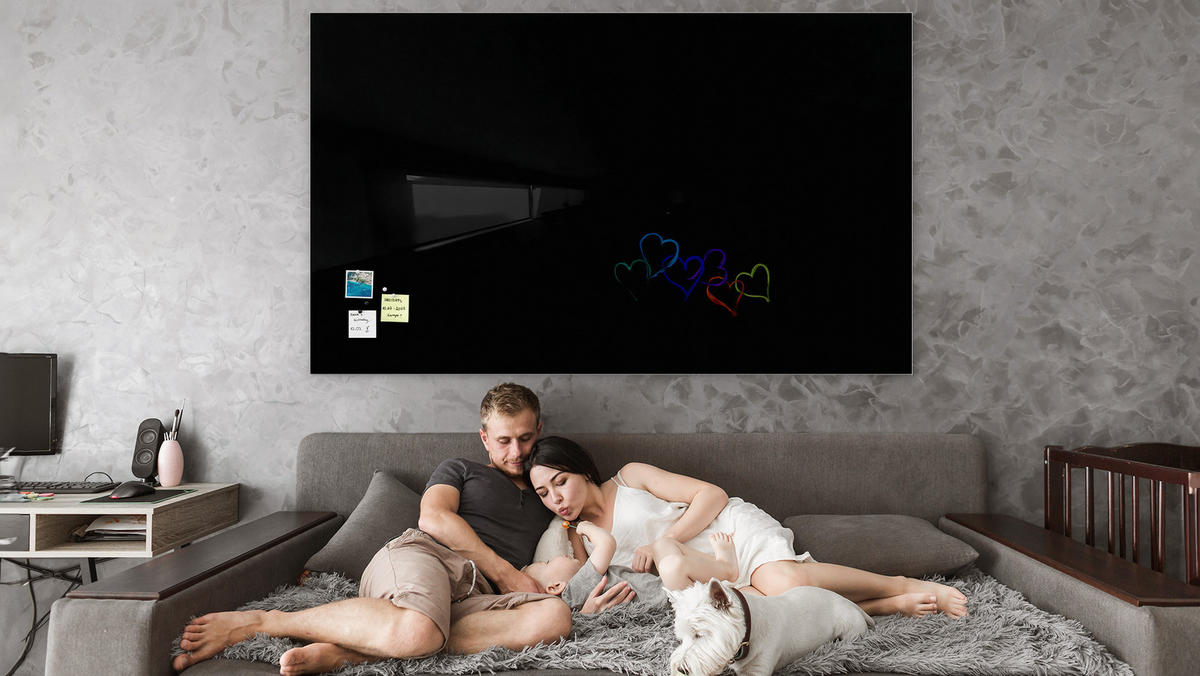 GLASBOARD - Schwarz 200x120 cm - Schwarz, Glas (200/120/0.7cm) - ALLboards