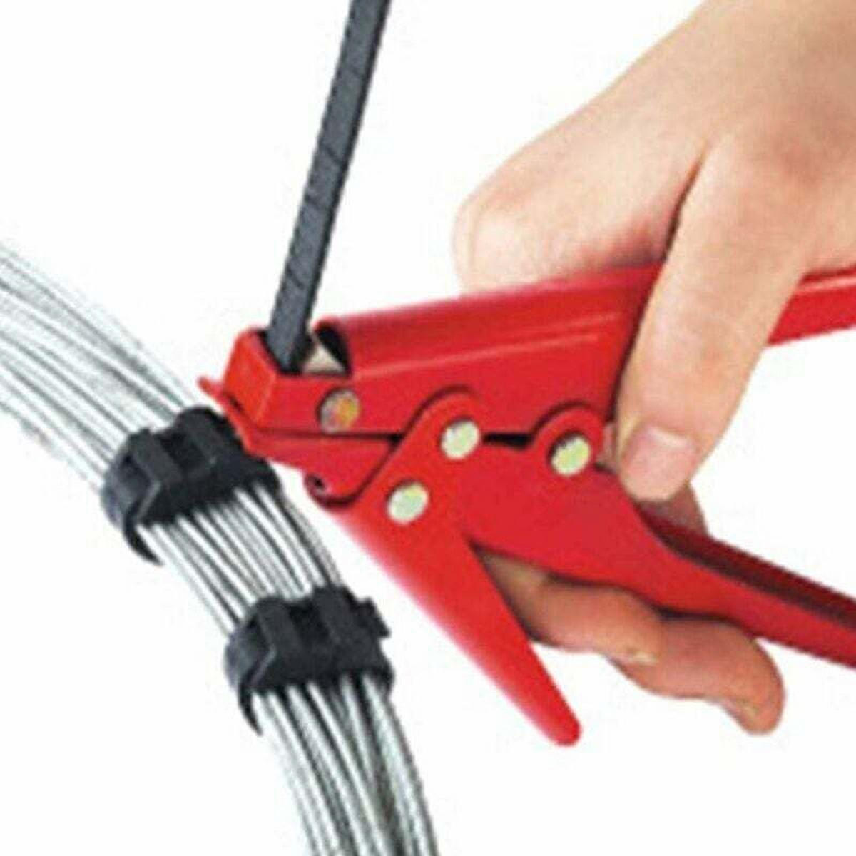 ZANGE – Einstellbare Spannung, geeignet für selbstspannende Schlauchschellen. - Rot, Metall (20/15/1cm) - DCA