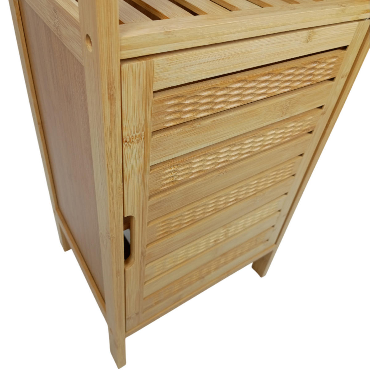 BADREGAL Bambus Naturfarben Schrank 80x33x28,5 cm - Naturfarben, Holz (33/80/28.5cm) - Begryf