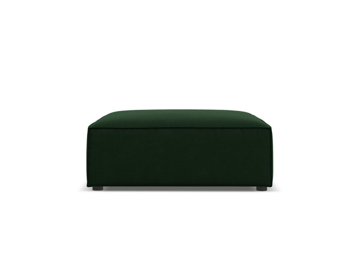 POUF Jodie aus Samt flaschengrün - Dunkelgrün, Textil (80/40/102cm) - Micadoni