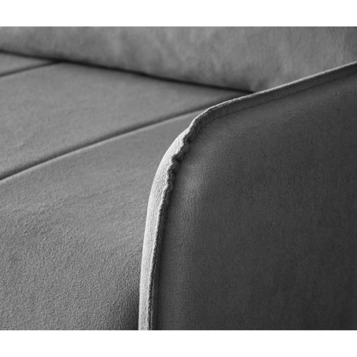 ECKSCHLAFSOFA Capri grau - Schwarz/Grau, Kunststoff/Textil (223/156cm) - Beautysofa
