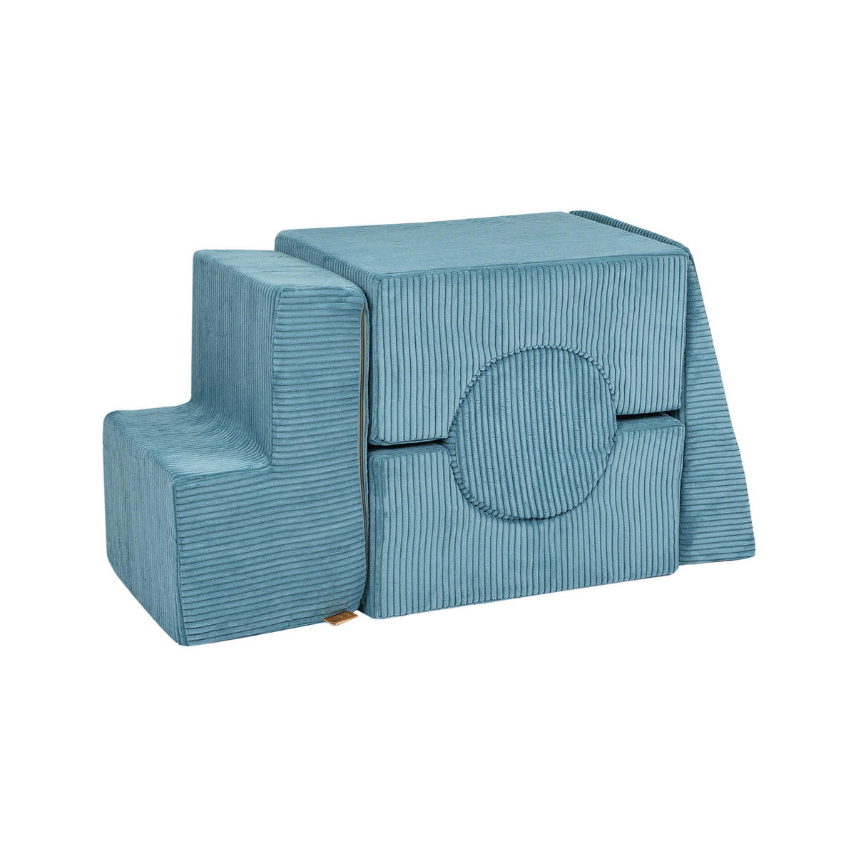 SCHAUMSTOFF-BAUSTEINE für Kinder, Shape, Cord, Türkis - Türkis, Textil (45/30/169cm) - MeowBaby