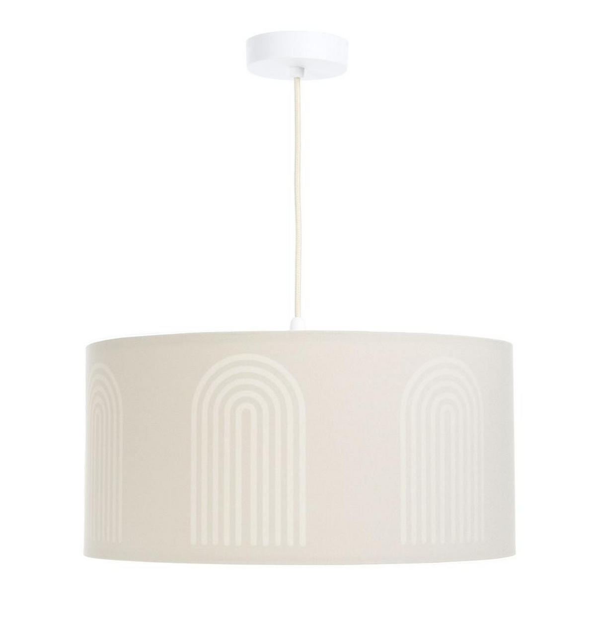 HÄNGELEUCHTE Weiß 40/90 cm - Beige/Weiß, Kunststoff (20/0.4/90cm) - ONZENO