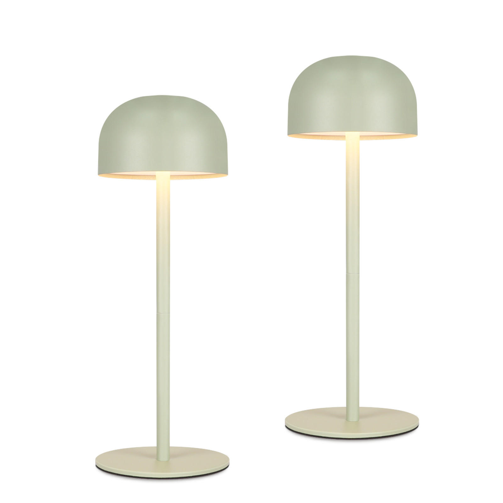 TISCHLAMPE Finns 9/25/9 cm （2er-set） - Grün, Metall (9/9/25cm) - ZMH