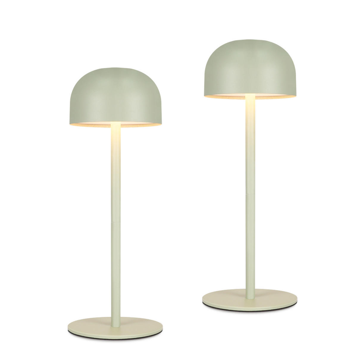TISCHLAMPE Finns 9/25/9 cm （2er-set） - Grün, Metall (9/9/25cm) - ZMH
