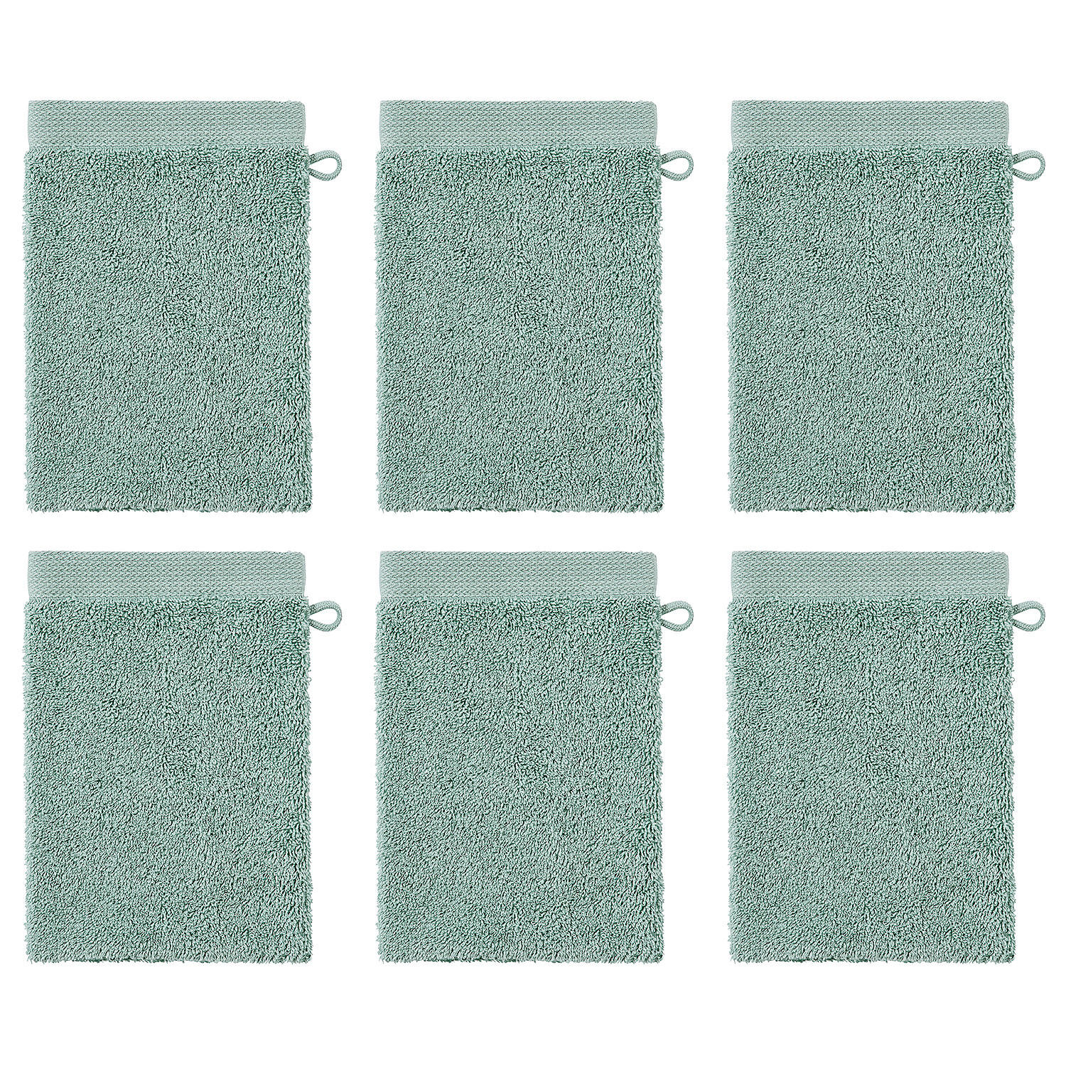WASCHHANDSCHUH (6er Set) Fabulous - Salbeigrün, Textil (15/21cm) - Butlers