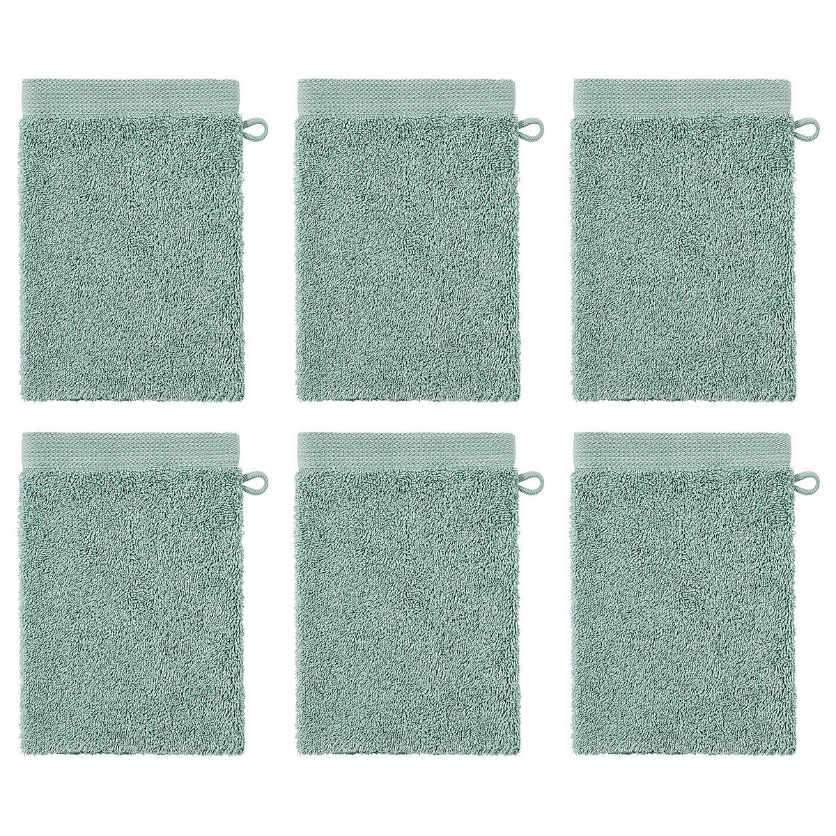 WASCHHANDSCHUH (6er Set) Fabulous - Salbeigrün, Textil (15/21cm) - Butlers