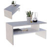 COUCHTISCH Holzwerkstoff rechteckig stabil Grau 50/45/93cm - Weiß/Grau, Holzwerkstoff (50/93/45cm) - CraftPAK