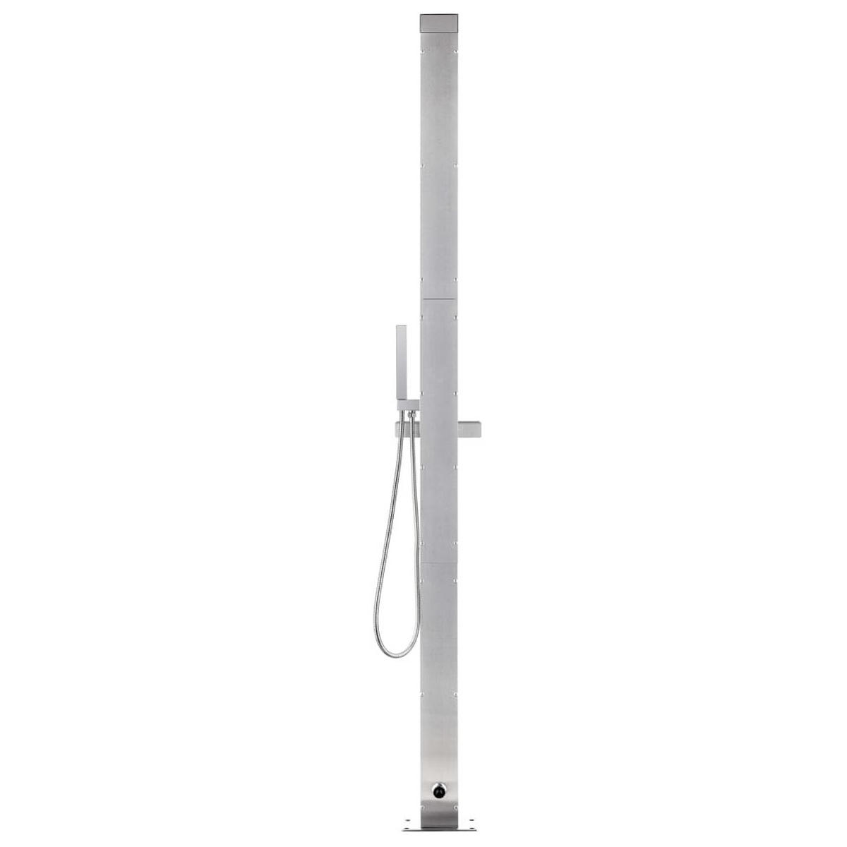 GARTENDUSCHE 220 Cm Edelstahl - Silberfarben, Metall (20/220/12cm) - vidaXL