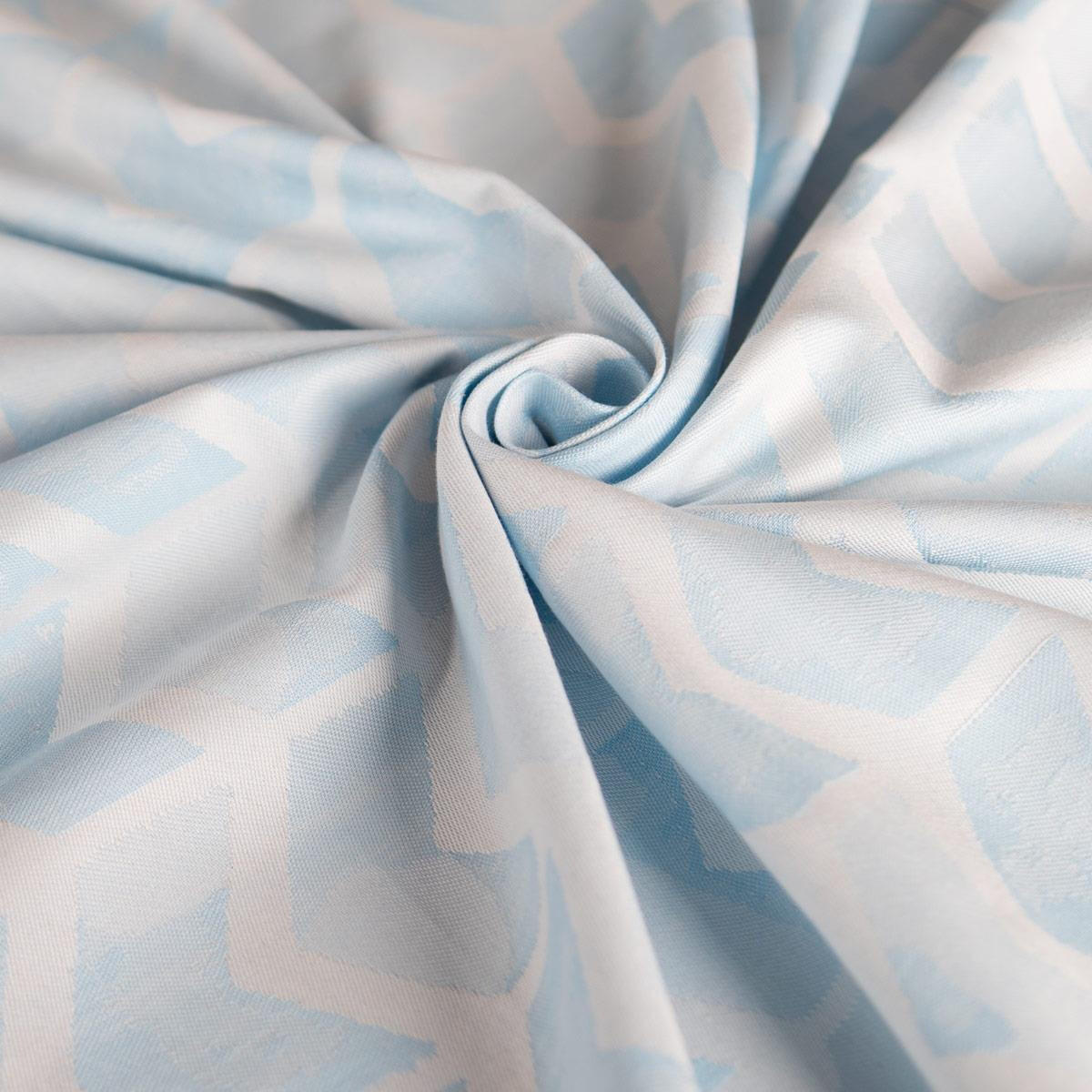 BABYTRAGETUCH Gewebtes Tragetuch kbA - Weiß/Hellblau, Textil (70/0.1/460cm) - Hoppediz