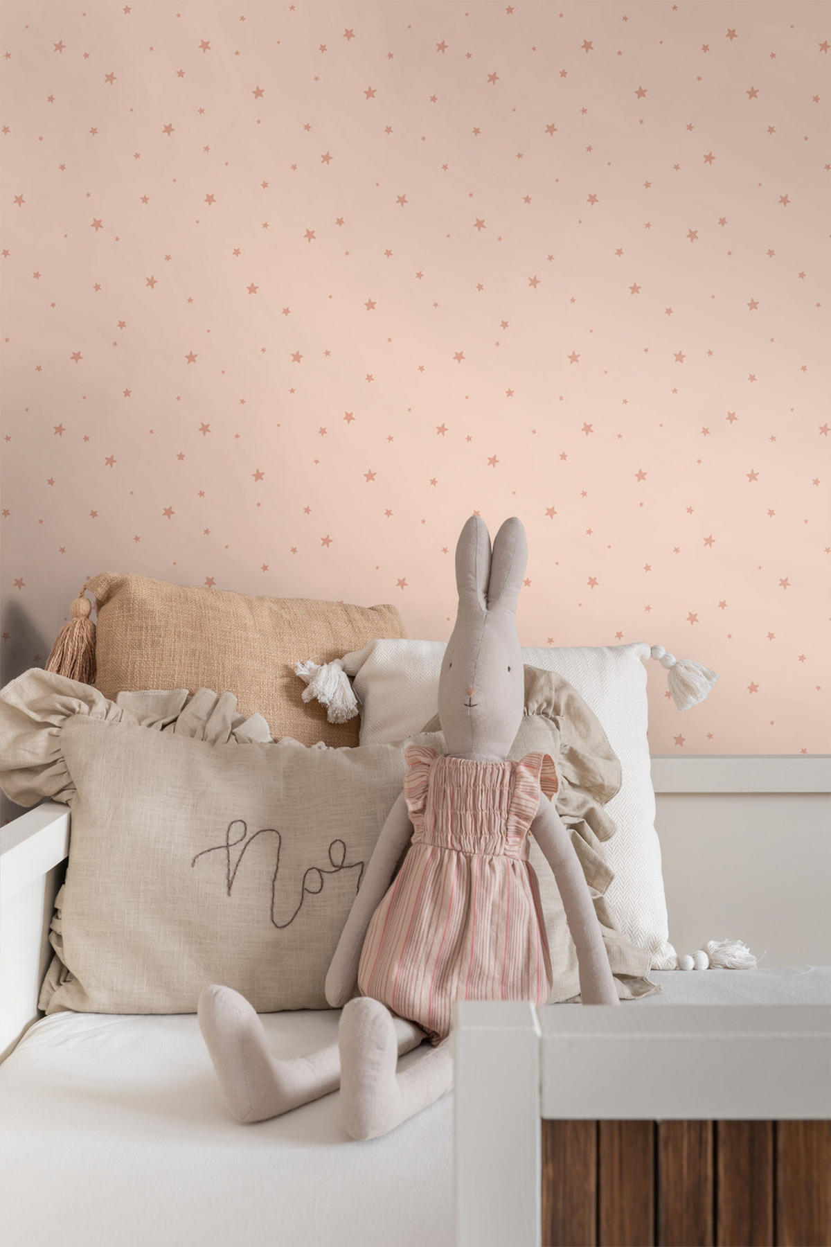 TAPETE kleine Sterne 53 cm x 10.05 m - Pink, Papier (53/0.1cm) - ESTAhome