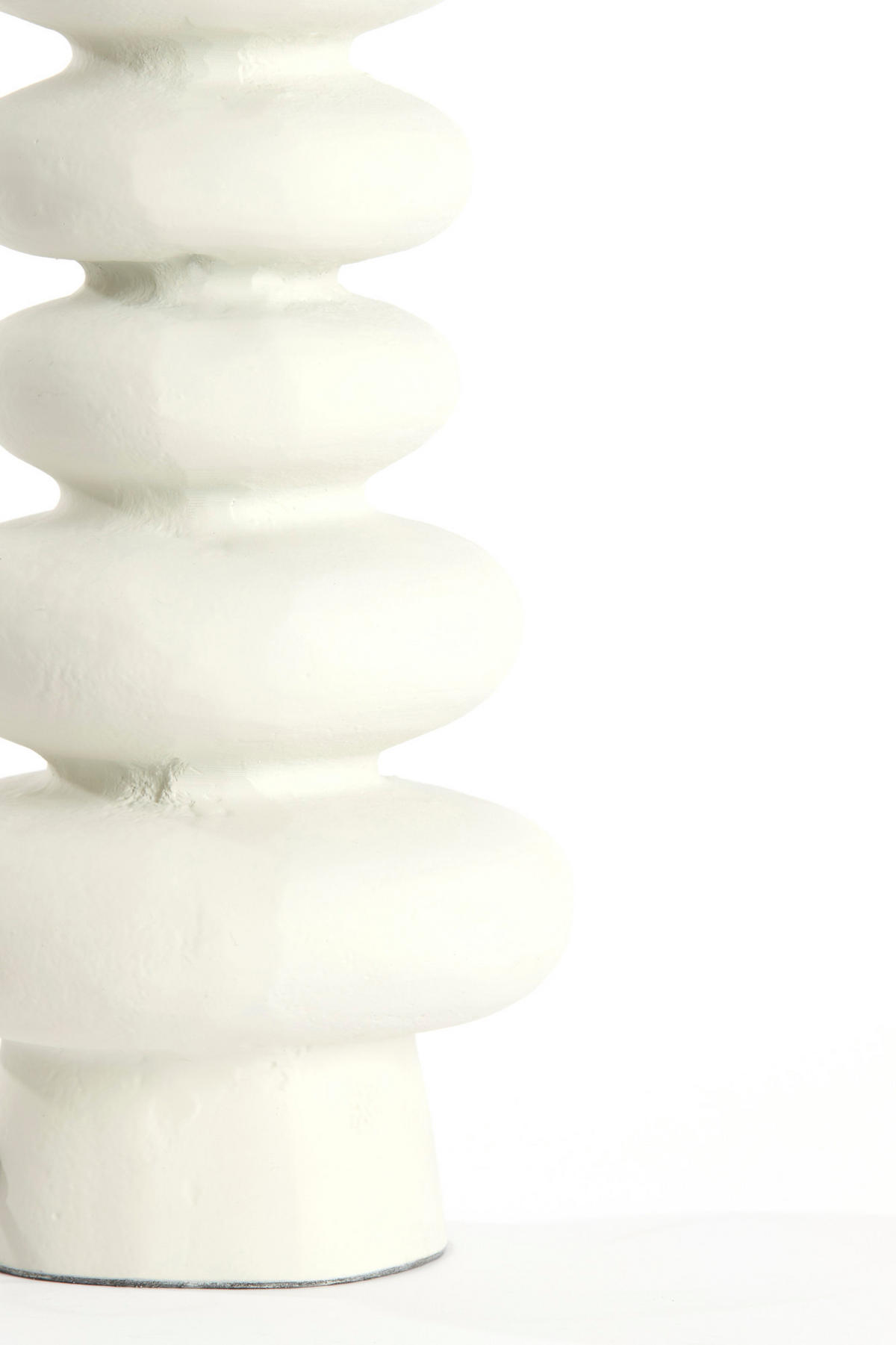 LAMPENFUSS Olona Weiß Ø16/35 cm - Weiß, Metall (16/16/35cm) - Light & Living