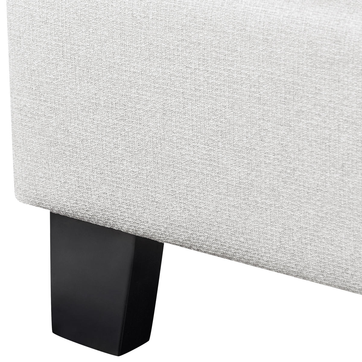 BETT 160/200 cm Hellgrau Roanne - Hellgrau/Braun, Textil (160/200cm) - Beliani