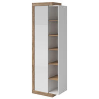 VITRINE in Eichefarben, Weiß - Eichefarben, Holzwerkstoff (67/200/40cm) - MASSENO