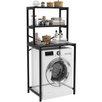 WASCHMASCHINENVERBAU Metall Schwarz - Schwarz, Metall (68/155/50cm) - CLP