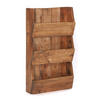 ZEITUNGS-WANDREGAL NEWS 60 Mahagoni Massivholz, 3 Fächer 01 natur-vintage - Naturfarben, Holz (38/60/11cm) - DESIGN DELIGHTS