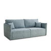 SOFA MIT SCHLAFFUNKTION Obra Hellblau Chenille-Stoff - Schwarz/Hellblau, Holz/Holzwerkstoff (220/70/107cm) - Maison de Reve
