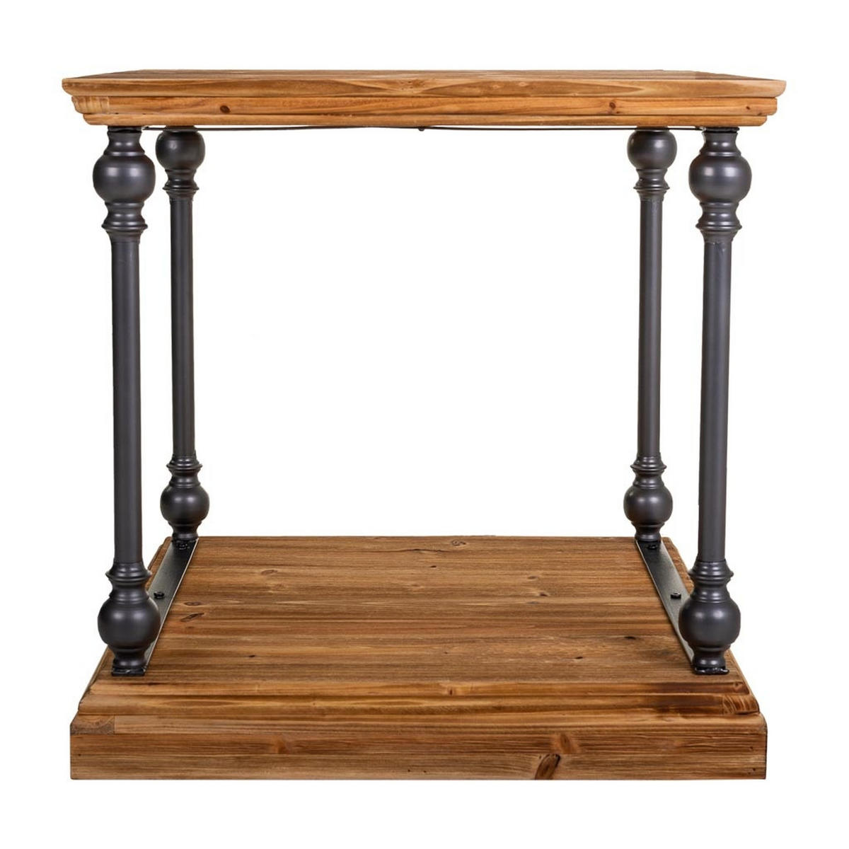 TISCH aus Metall und Holz, 60cm - Braun, Holz (60/60/60cm) - Wanderlust