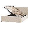 BETT mit Stauraum 140x200 cm Beige Rochefort - Beige, Textil (140/200cm) - Beliani