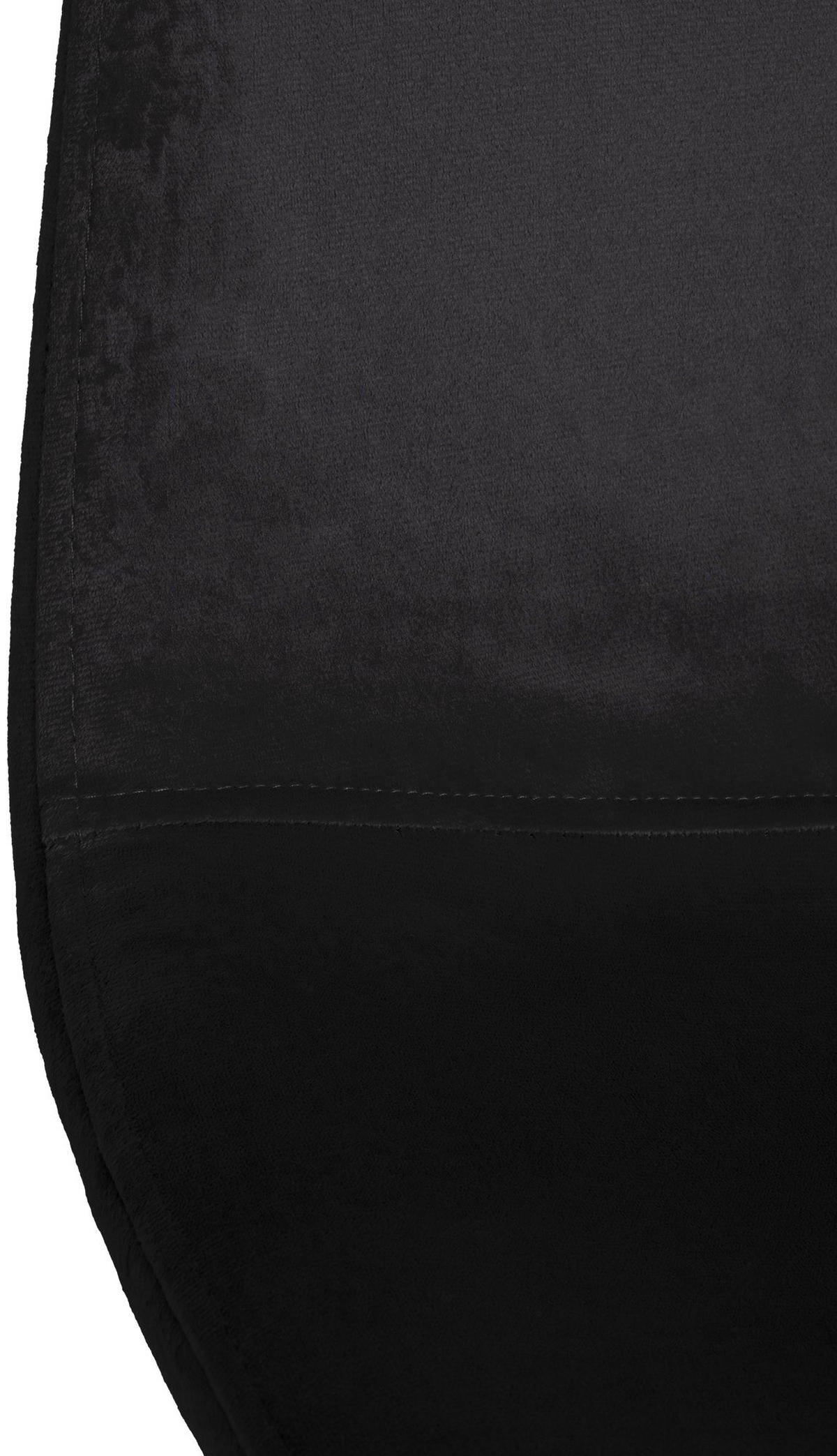 STUHL 4er Set Samt Schwarz - Schwarz, Textil/Metall (44/88/51cm) - CLP