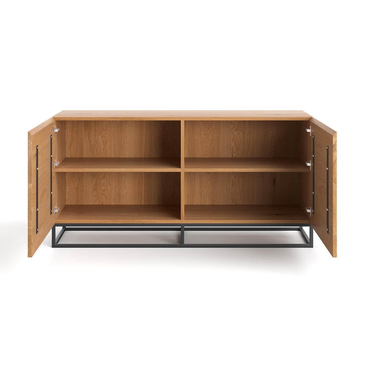 SIDEBOARD Frame aus massivem Eichenholz - Eichefarben/Naturfarben, Holz (160/80/50cm) - Danzz