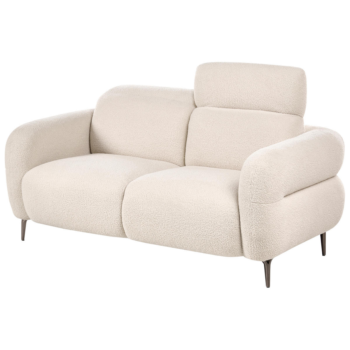 2-SITZER-SOFA Bouclé Cremeweiß Artuna - Creme, Textil (164/78/92cm) - Beliani