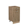 KÜCHENUNTERSCHRANK R-Line Artisan-Eiche 40 cm ohne AP - Honigeiche/Eiche Wotan, Holzwerkstoff (40/81.6/46cm) - Vicco