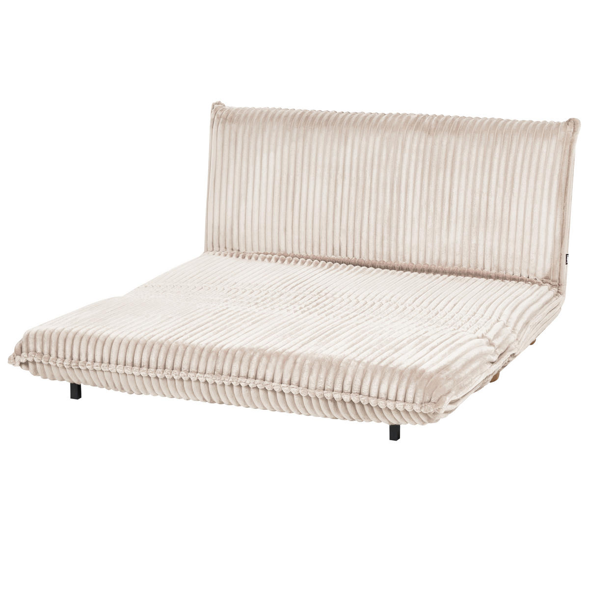 SCHLAFSOFA 2-Sitzer Cord Cremeweiß Abisko - Creme, Textil (140/80/82cm) - Beliani