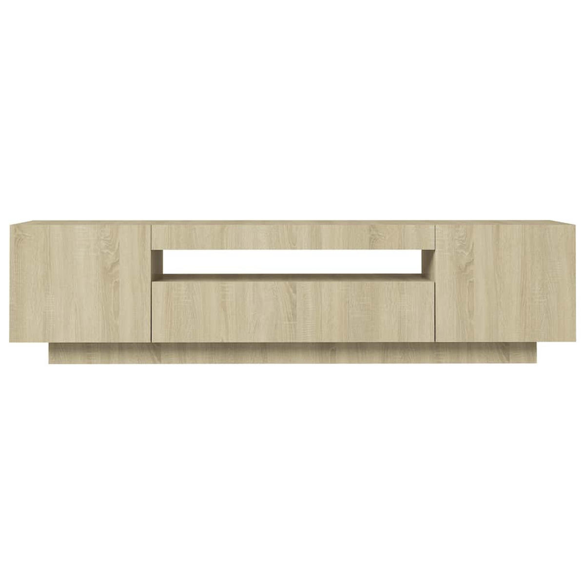 LOWBOARD mit Led-Leuchten 160/35/40 cm aus Holzwerkstoff in Sonoma-Eiche Dekor - Sonoma Eiche, Holz (160/40/35cm) - vidaXL