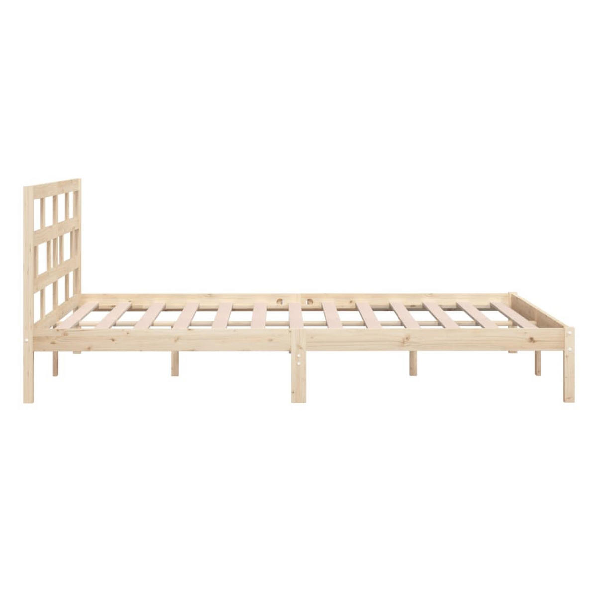 BETT Keener 146/195.5 cm - Braun, Holz (140/190cm) - Nettlife